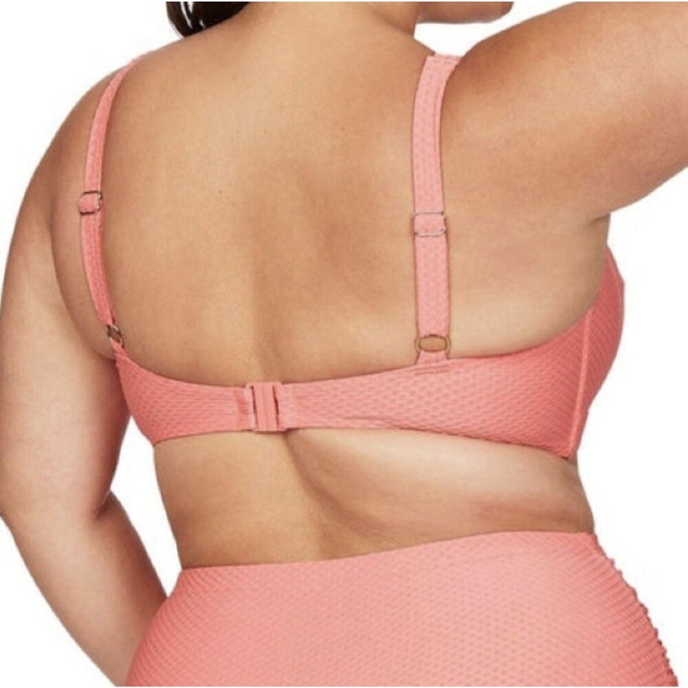 ArteSands Women’s Sz 18 Pink Salmon Allegro Botticelli Bikini Top Swimwear NWT - Picture 2 of 9